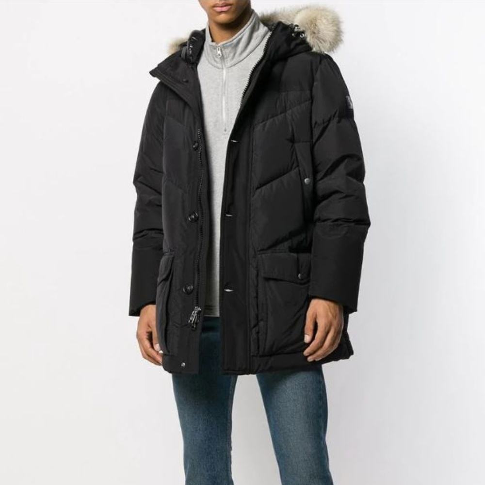WOOLRICH Men's Logo Arctic Parka Detachable Fur